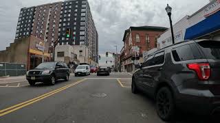 Bike ride Entering Hackensack Giant Farmers Market touring Main Street Hackensack NJ