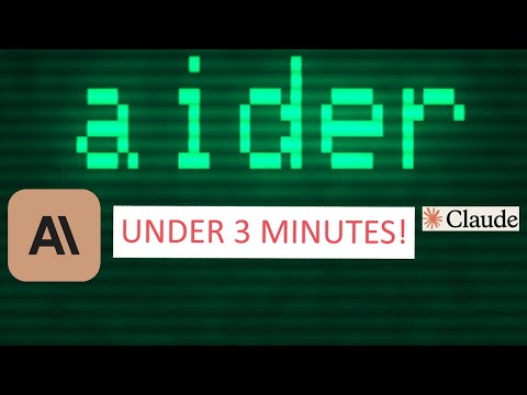 Aider AI Coding Installation + Claude 3.5 Sonnet + Terminal Pacman