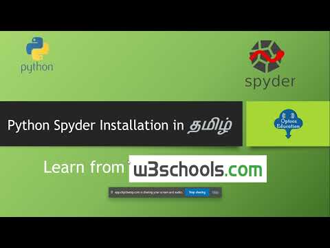 #5 Spyder Installation || Python Tutorials in Tamil (தமிழ்) || Optooz Education (Tamil)