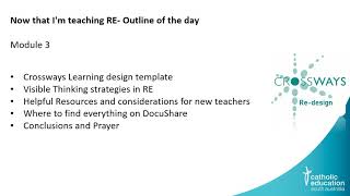 Now That I'm Teaching RE module 3 2021