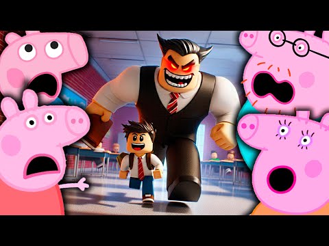 Peppa Pig ESCAPE EVIL HEADMASTER SCHOOL OBBY in Roblox!