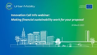 Innovation Call Info webinar: Making financial sustainability work for your proposal