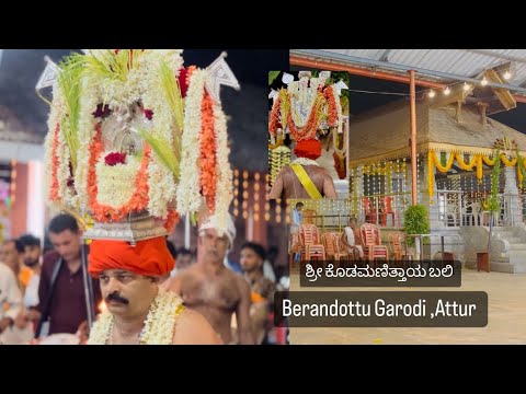ಶ್ರೀ ಕೊಡಮಣಿತ್ತಾಯ ಪಲ್ಲಕಿ ಬಲಿ ಸೇವೆ | Berandottu Garodi | Attur Karkala | #tuluvlogger