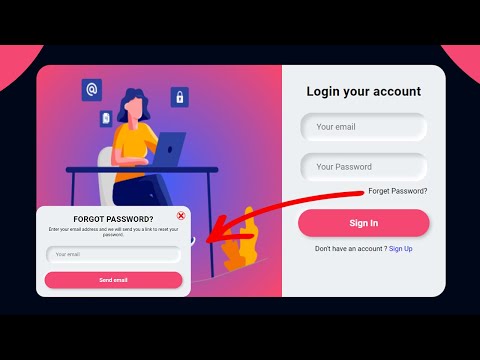 Responsive Login Form Using HTML & CSS & JavaScript | Sign In Form | CoderRishad