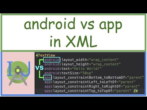 Android vs App in XML