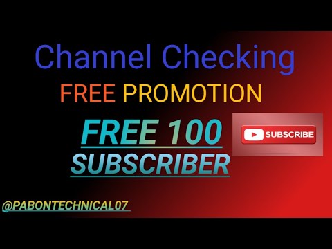 Get 🚀 Free 100 Subscriber 🎁 Live Promotion || 🤫 Checking Channel || Free Promotion