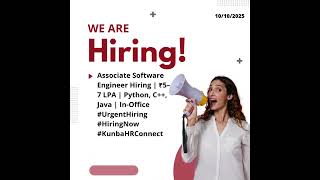 Jobs 13/10/2025 Kunba HR Connect #recruitmentexperts #jobalert