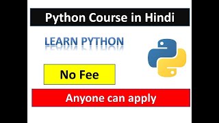 Python Course in hindi | Learn python in hindi | Python free course