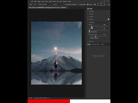 Water reflection in Photoshop 2021 Tutorial #Shorts