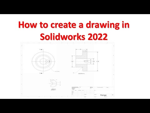 How to make a drawing in solidworks 2022 - 2018 | Cadcamtutorial