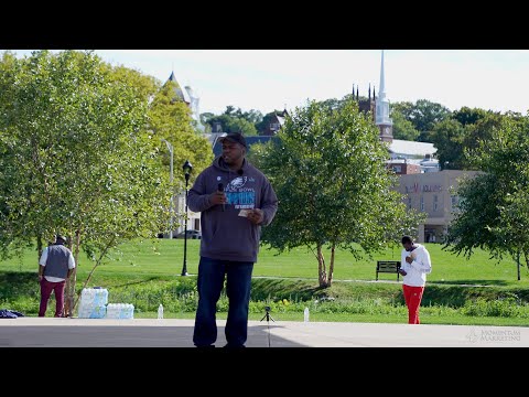 Wilton Carraway Jr speaking at the Fatherhood Initiative in Meriden, CT