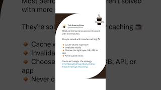 Cache Isn't Magic - It's Strategy ☕️ #TechBrewByShiva #systemdesign #shorts