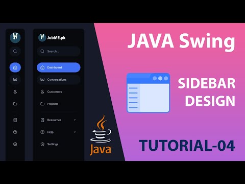Dynamic Sidebar Section using JAVA Swing  Lib | TUT-04