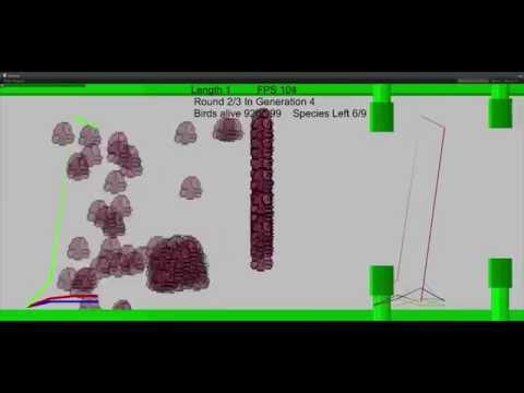 Evolving Flappy Bird game agent through sharpNEAT