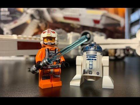 LEGO Star Wars set 75301 Luke Skywalker's X Wing Fighter TIME-LAPSE & Engine MOD TUTORIAL!!