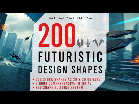 200 FUTURISTIC DESIGN SHAPES - SHAPE KIT