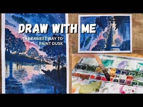 Watercolor Painting For Beginners| @LuminousX_LX #dusk #watercolorpainting #art