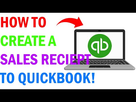 How To Create A Sales Receipt In Quickbook