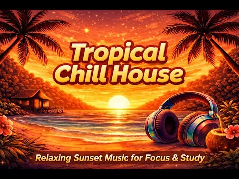 Tropical Chill House Instrumental 🌴 Relaxing Sunset Music for Focus & Study
