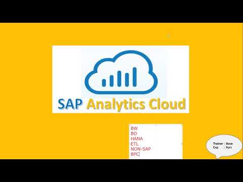 SAP Analytics Cloud Online Training Videos | SAC Training in Hyderabad Bangalore Pune Mumbai India