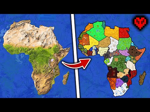 I Built AFRICA In Hardcore Minecraft!