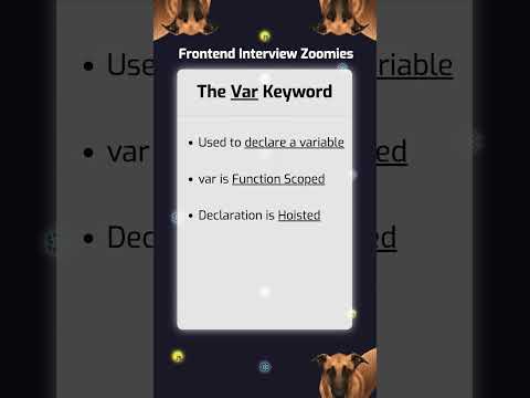 Frontend Zoomies - var part 1  #frontendinterview #javascript #code #coding #dog