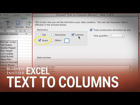 Excel data hack: text to columns