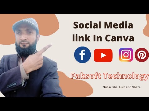 How make Social Media Link for Youtube Video in Canva in Urdu/Hindi