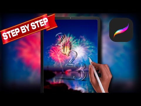 You Can Draw This 3D Glass Text Effect in PROCREATE - Step by Step Tutorial
