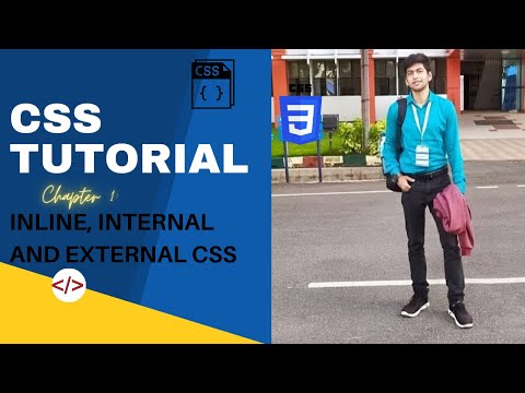 CSS TUTORIAL 2024 : INLINE , INTERNAL & EXTERNAL CSS 🔥| Chapter 1 : Intro For Beginners