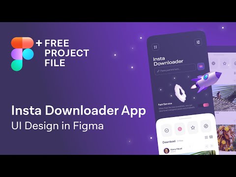 Instagram Downloader App UI Design in Figma | Web Design Speedart Tutorial + Free .fig Project