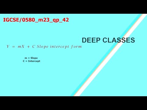 IGCSE Maths 0580_m23_qp_42 Question 6 |  Linear equation | Slope intercept form #igcsemath  #580
