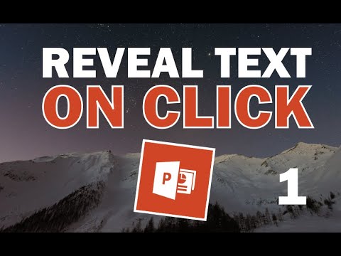 PowerPoint Animation | How To Reveal Text On Click #1