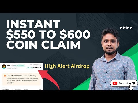 Earn $1000 from Major Coin Crypto Airdrop | TON Blockchain Telegram Mining | Pre-Listed on Bitget