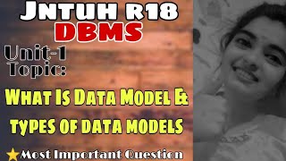 Jntuh r18 DBMS unit1 what is data model? types of data models very important 😍💯👍