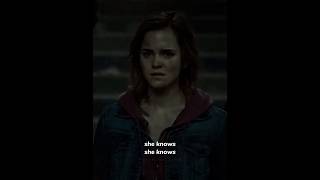 [ she knows ] Hermione realizes Harry is the last horcrux 🪄 #harrypotteredit