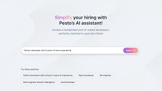 Hire Remote Developers using PestoAI