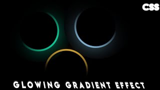 GLOWING RING GRADIENT EFFECT •||•#css #html #hashtechie