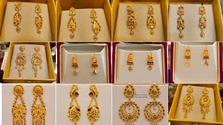 Gold earrings designs daily wear/gold earrings designs with price/light weight gold earrings design/