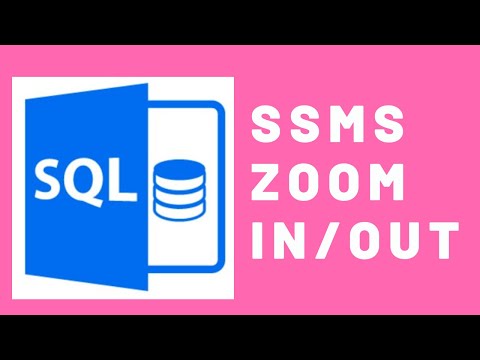 Zoom In/Out in SSMS