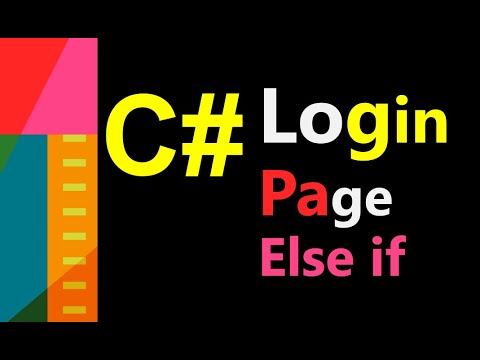 login using if else conditions in C#