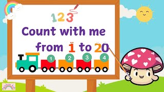 Learn 1 to 20 Numbers | Counting Numbers | 123 Number Names for kids #numbers