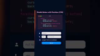 Disable Submit Button with Checkbox in CSS | No JavaScript Needed!#pythonanddjangofullstackwebdevelo