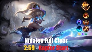 Nidalee Full Clear - 2:59 Raptor Start World Record - Patch 25.10