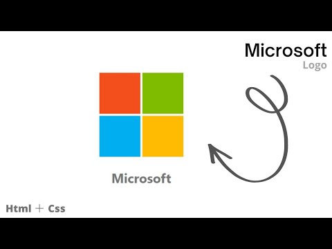 Microsoft logo with HTML & CSS @csd1447