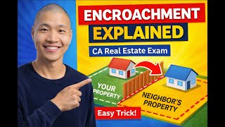 Encroachment Explained for CA Real Estate Exam (Easy Trick)