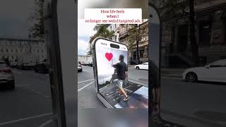 Freedom from Weird Targeted Ads 🎯🚫 #adfreelife  #onlineprivacy  #techgeer #youtubeshort