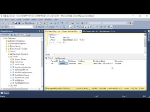 P1 Database - SQL Select statement in Amharic