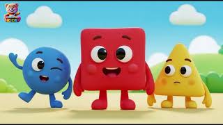 Learn Shapes for Kids | Circle, Square, Triangle Adventure | 3D Cartoon Animation for Children