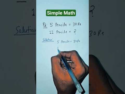 "5 Pencils = 30Rs, To 12 ka kitna? 🤔 | Can You Solve in 5 Seconds?" #mathstricks #maths #shorts